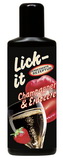 Jedlý masážny olej Lick-it! (šampanské s jahodou, 50 ml)