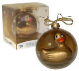 I Rub My Duckie Holiday Ornament Gold