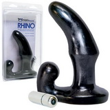 Rhino - Zahnutý gumený kolík s vibráciou