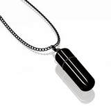 MiVibe Necklace Black Chain & Black Bullet